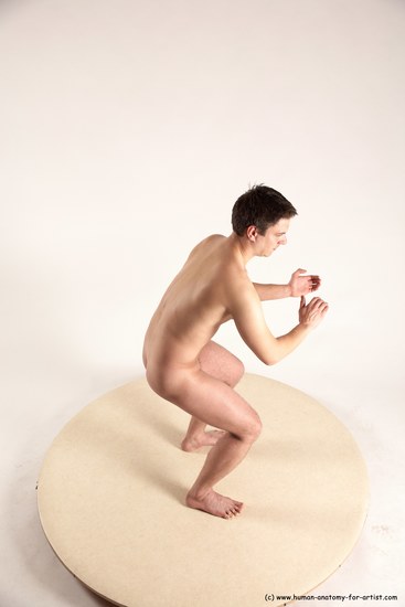 Nude Man White Standing poses - ALL Average Short Brown Standing poses - simple Multi angles poses Realistic