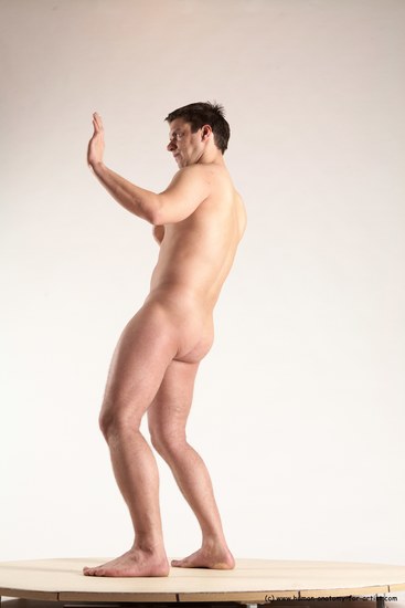 Nude Man White Standing poses - ALL Average Short Brown Standing poses - simple Multi angles poses Realistic