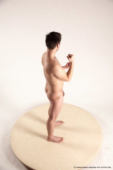 Nude Man White Standing poses - ALL Average Short Brown Standing poses - simple Multi angles poses Realistic