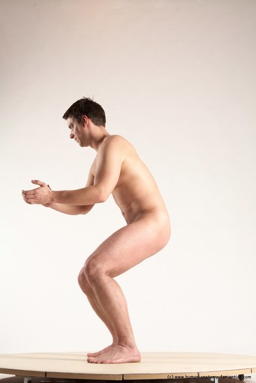 Nude Man White Standing poses - ALL Average Short Brown Standing poses - simple Multi angles poses Realistic