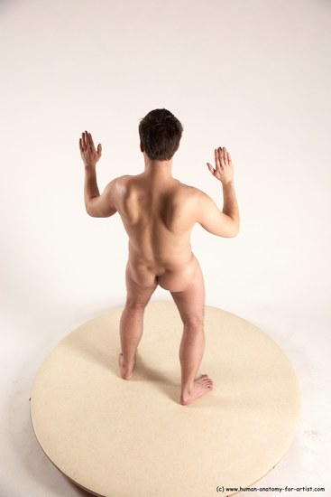 Nude Man White Standing poses - ALL Average Short Brown Standing poses - simple Multi angles poses Realistic