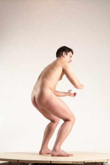 Nude Man White Standing poses - ALL Average Short Brown Standing poses - simple Multi angles poses Realistic