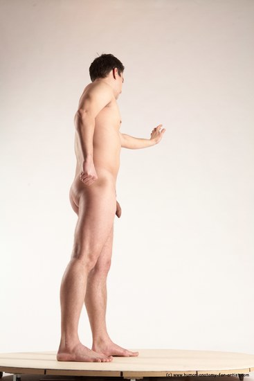 Nude Man White Standing poses - ALL Average Short Brown Standing poses - simple Multi angles poses Realistic