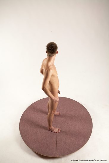 Nude Man White Standing poses - ALL Slim Short Brown Standing poses - simple Multi angles poses Realistic