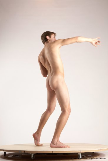 Nude Man White Standing poses - ALL Athletic Short Brown Standing poses - simple Multi angles poses Realistic