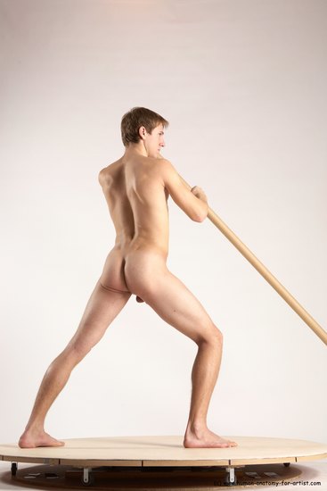 Nude Man White Standing poses - ALL Athletic Short Brown Standing poses - simple Multi angles poses Realistic