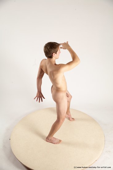 Nude Man White Standing poses - ALL Athletic Short Brown Standing poses - simple Multi angles poses Realistic