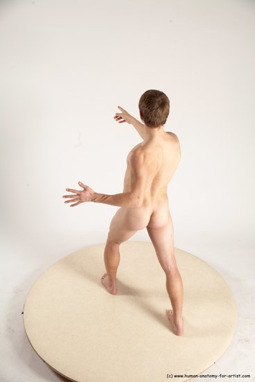 Nude Man White Standing poses - ALL Athletic Short Brown Standing poses - simple Multi angles poses Realistic