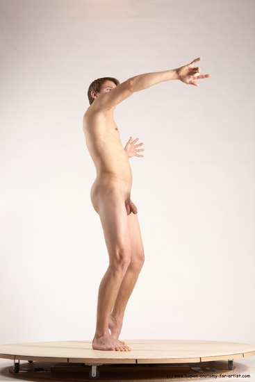 Nude Man White Standing poses - ALL Athletic Short Brown Standing poses - simple Multi angles poses Realistic