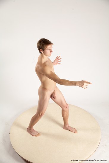 Nude Man White Standing poses - ALL Athletic Short Brown Standing poses - simple Multi angles poses Realistic