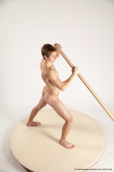 Nude Man White Standing poses - ALL Athletic Short Brown Standing poses - simple Multi angles poses Realistic