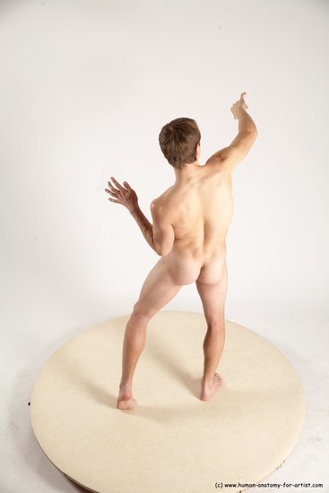 Nude Man White Standing poses - ALL Athletic Short Brown Standing poses - simple Multi angles poses Realistic