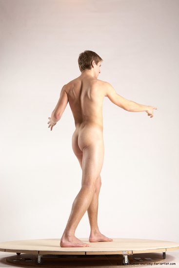 Nude Man White Standing poses - ALL Athletic Short Brown Standing poses - simple Multi angles poses Realistic