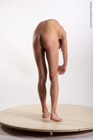 Nude Man White Standing poses - ALL Underweight Short Brown Standing poses - simple Realistic