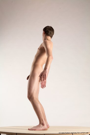 Nude Man White Standing poses - ALL Slim Short Brown Standing poses - simple Multi angles poses Realistic