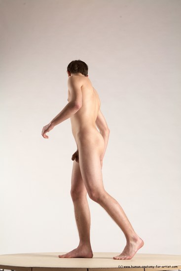 Nude Man White Standing poses - ALL Slim Short Brown Standing poses - simple Multi angles poses Realistic