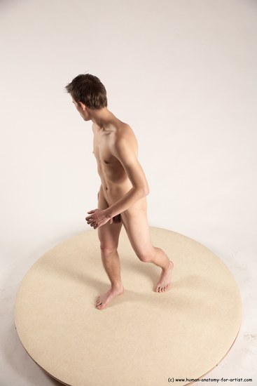 Nude Man White Standing poses - ALL Slim Short Brown Standing poses - simple Multi angles poses Realistic