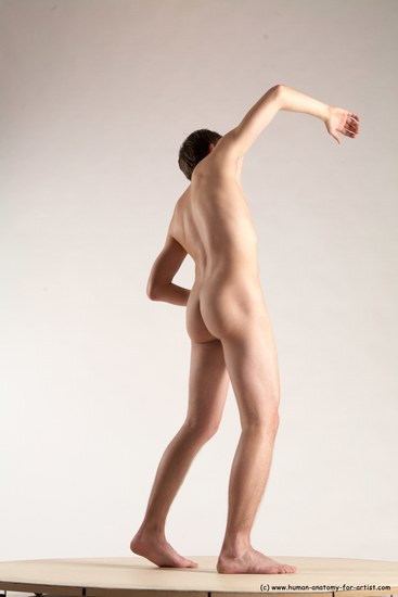 Nude Man White Standing poses - ALL Slim Short Brown Standing poses - simple Multi angles poses Realistic