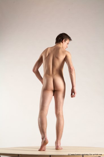 Nude Man White Standing poses - ALL Slim Short Brown Standing poses - simple Multi angles poses Realistic