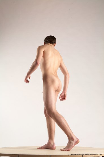 Nude Man White Standing poses - ALL Slim Short Brown Standing poses - simple Multi angles poses Realistic