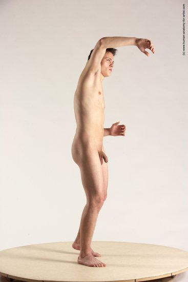 Nude Man White Standing poses - ALL Slim Short Brown Standing poses - simple Multi angles poses Realistic