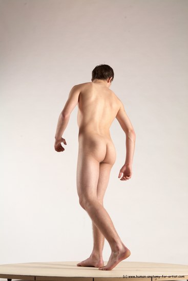 Nude Man White Standing poses - ALL Slim Short Brown Standing poses - simple Multi angles poses Realistic