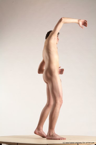 Nude Man White Standing poses - ALL Slim Short Brown Standing poses - simple Multi angles poses Realistic