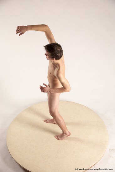 Nude Man White Standing poses - ALL Slim Short Brown Standing poses - simple Multi angles poses Realistic