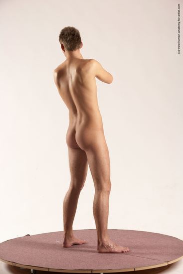 Nude Man White Standing poses - ALL Slim Short Brown Standing poses - simple Multi angles poses Realistic