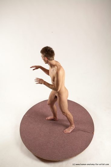 Nude Man White Standing poses - ALL Slim Short Brown Standing poses - simple Multi angles poses Realistic