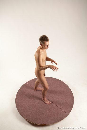 Nude Man White Standing poses - ALL Slim Short Brown Standing poses - simple Multi angles poses Realistic