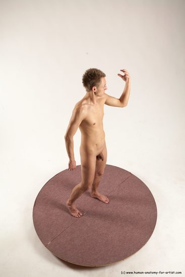 Nude Man White Standing poses - ALL Slim Short Brown Standing poses - simple Multi angles poses Realistic