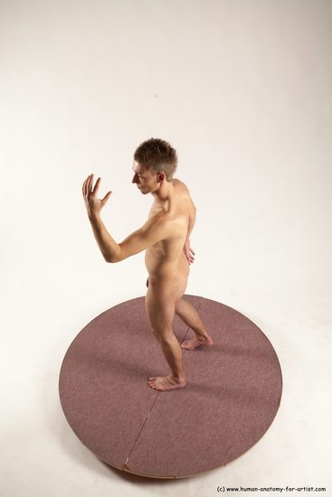 Nude Man White Standing poses - ALL Slim Short Brown Standing poses - simple Multi angles poses Realistic