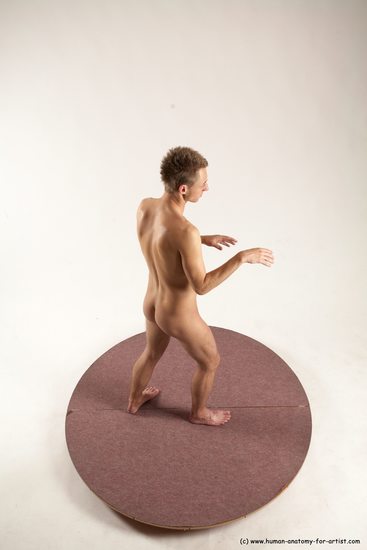 Nude Man White Standing poses - ALL Slim Short Brown Standing poses - simple Multi angles poses Realistic