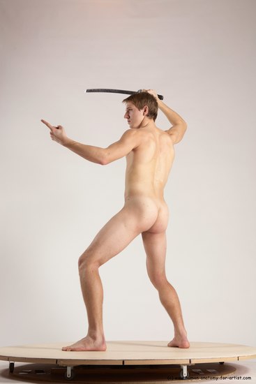 Nude Fighting Man White Standing poses - ALL Athletic Short Brown Standing poses - simple Multi angles poses Realistic