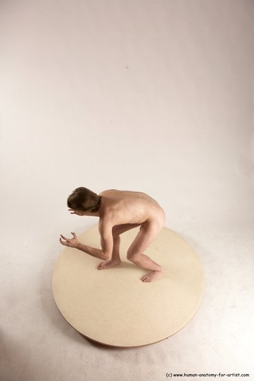 Nude Man White Standing poses - ALL Slim Short Brown Standing poses - simple Multi angles poses Realistic