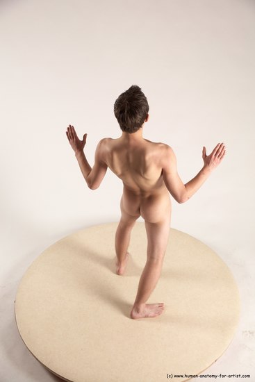 Nude Man White Standing poses - ALL Slim Short Brown Standing poses - simple Multi angles poses Realistic