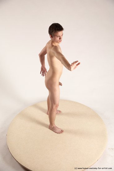 Nude Man White Standing poses - ALL Slim Short Brown Standing poses - simple Multi angles poses Realistic