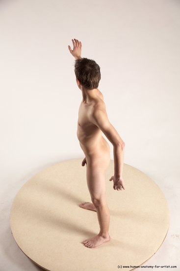 Nude Man White Standing poses - ALL Slim Short Brown Standing poses - simple Multi angles poses Realistic