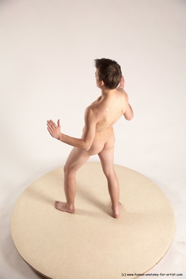 Nude Man White Standing poses - ALL Slim Short Brown Standing poses - simple Multi angles poses Realistic