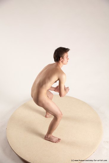 Nude Man White Standing poses - ALL Slim Short Brown Standing poses - simple Multi angles poses Realistic