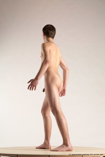 Nude Man White Standing poses - ALL Slim Short Brown Standing poses - simple Multi angles poses Realistic