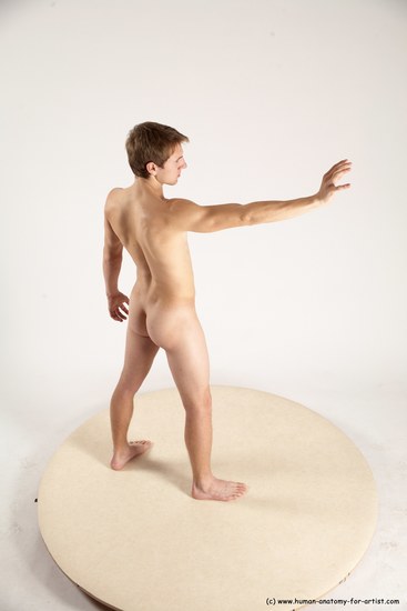 Nude Man White Standing poses - ALL Slim Short Brown Standing poses - simple Multi angles poses Realistic