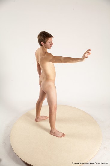 Nude Man White Standing poses - ALL Slim Short Brown Standing poses - simple Multi angles poses Realistic