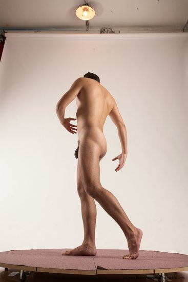 Nude Man White Standing poses - ALL Slim Short Brown Standing poses - simple Multi angles poses Realistic