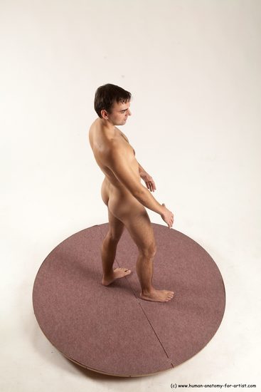 Nude Man White Standing poses - ALL Slim Short Brown Standing poses - simple Multi angles poses Realistic