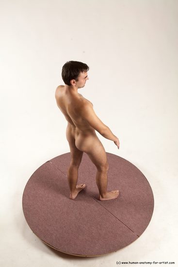 Nude Man White Standing poses - ALL Slim Short Brown Standing poses - simple Multi angles poses Realistic