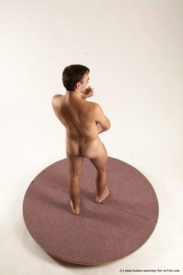 Nude Man White Standing poses - ALL Slim Short Brown Standing poses - simple Multi angles poses Realistic