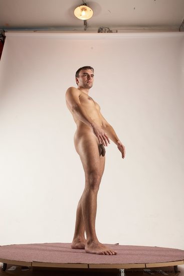 Nude Man White Standing poses - ALL Slim Short Brown Standing poses - simple Multi angles poses Realistic