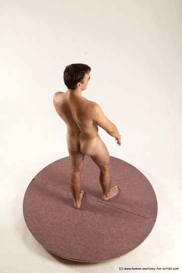 Nude Man White Standing poses - ALL Slim Short Brown Standing poses - simple Multi angles poses Realistic